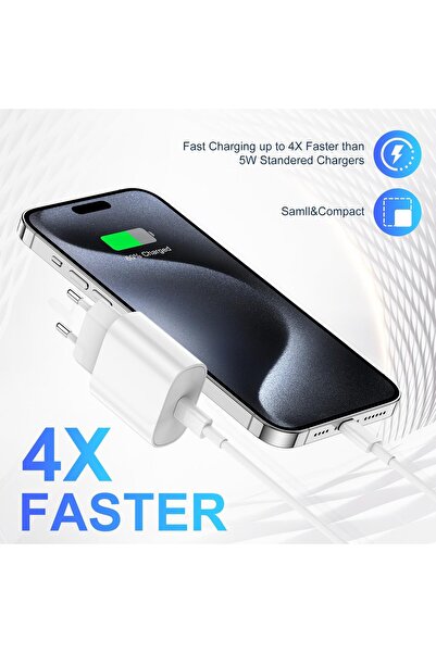 Deppo Trend Apple Ipad Iphone 15/16 Plus/17 Pro Max Uyumlu 20w Hızlı Şarj Usb-c Type-c Pd Şarj Cihazı Şarj Aleti