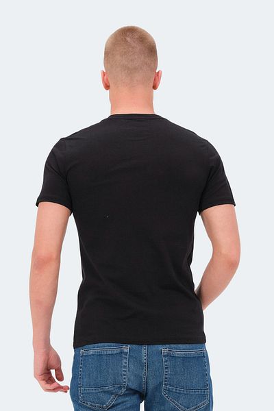 Slazenger VEDRAN KTN - Tricou negru pentru bărbați