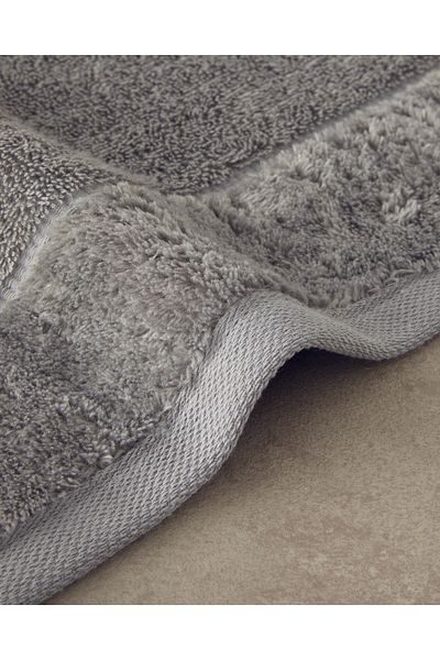 English Home Gray Leafy Bamboo Face Towel
