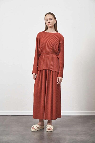 Mevra Dried Rose Pleated Blouse