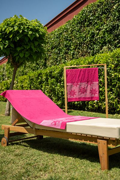 Menderes Home Πετσέτα θαλάσσης Fuchsia Curl - Cotton Collection