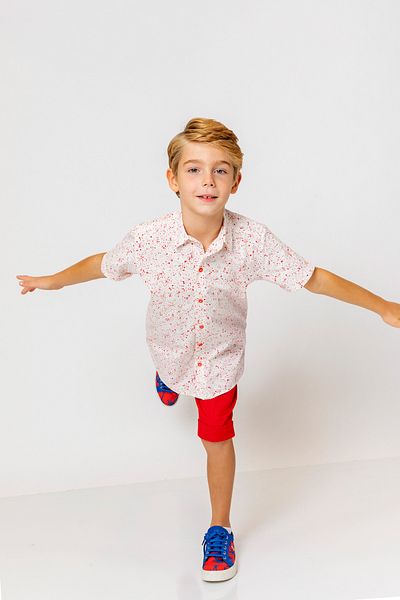 incity Boy's Short Sleeve Printed Shirt