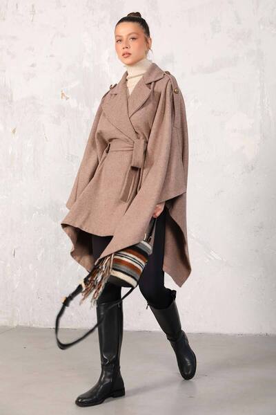 Melike Tatar بونشو مينك كشمير - موديل 32-6426