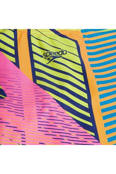 SPEEDO Digital Print Splashback Girl's Swimmer Swimsuit Rainbow