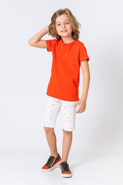 incity Boys' Plain Round Neck Short Sleeve Basic T-Shirt