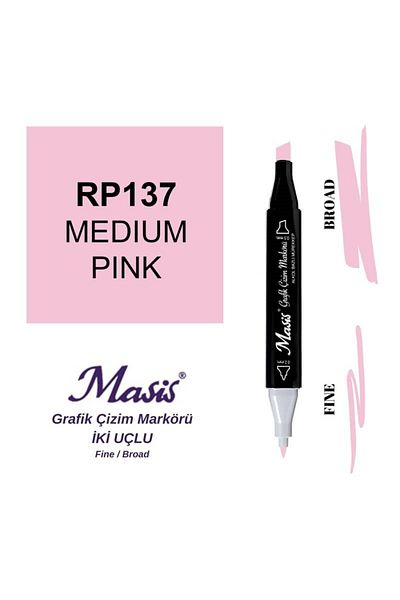 Masis 137 Model Pink Double-Ended Graphic Pen