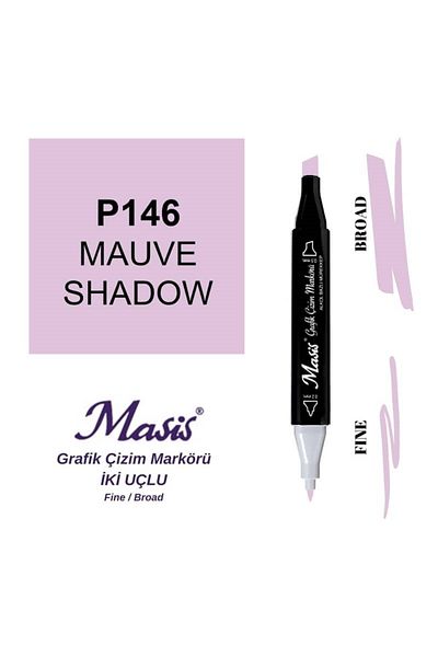 Masis 146 Model Shadowed Lilac Double Ended Graphic Pen