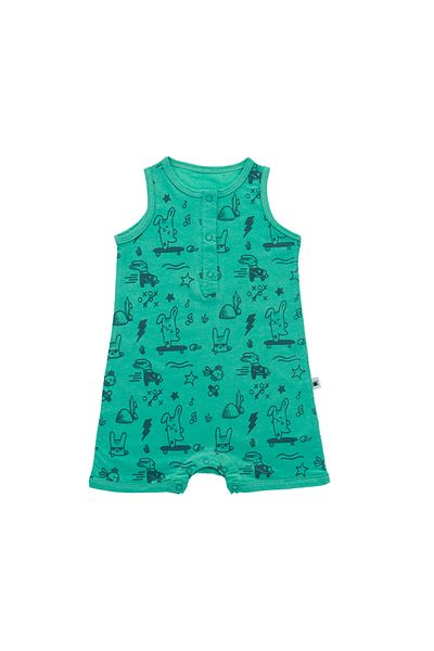 Little Yucca Organic Cotton "Captain" Shorts Jumpsuit