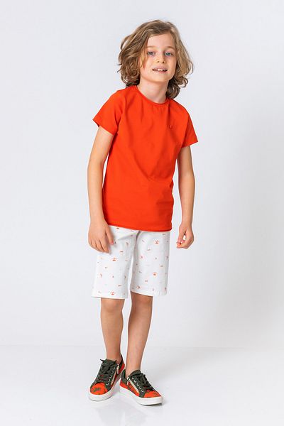 incity Boys' Plain Round Neck Short Sleeve Basic T-Shirt