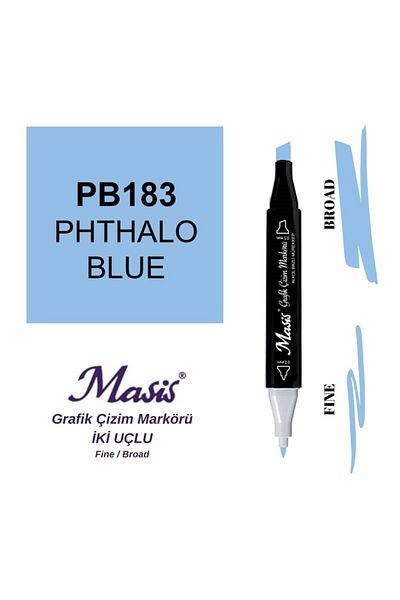 Masis 183 Fitalo Blue Double Ended Graphic Pen