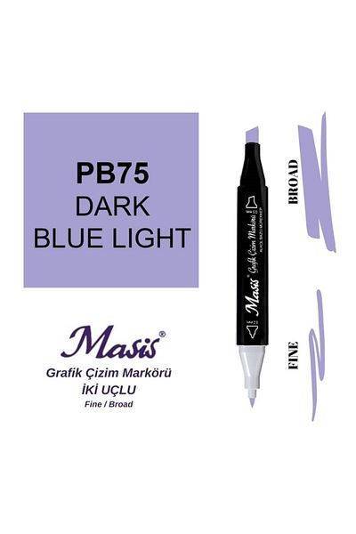 Masis Light Blue 75 Mist Double Tip Graphic Pen