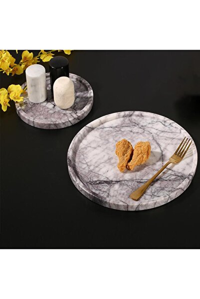Sümeyra Marble Art LEYLY- MERMER TEPSİ 28 cm