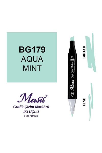 Masis 179 Model Water Mint - Double Ended Graphic Pen
