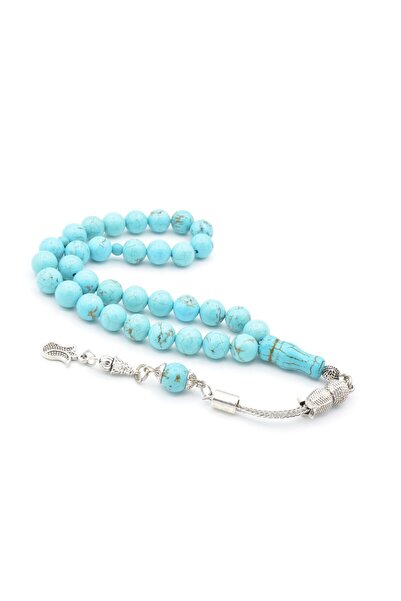 Murty99 Mărgele de rugăciune turcoaz turcoaz natural autentic de 8 mm