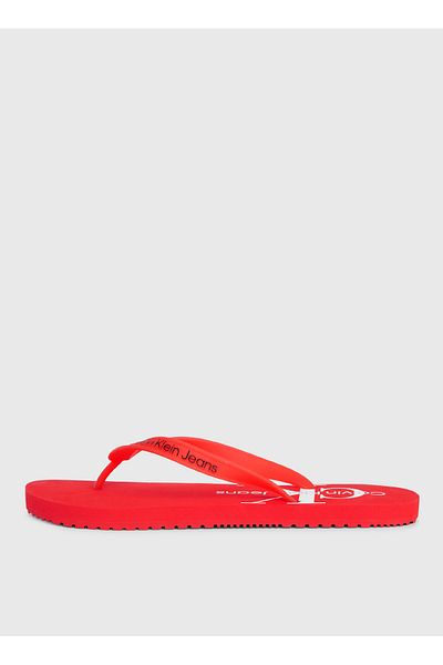Calvin Klein White - Orange Men's Beach Slippers Beach Sandal