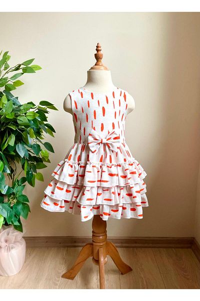 VALERY Linen Luxury Dress - Ruffle Detail and Belted