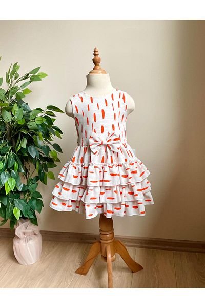 VALERY Linen Luxury Dress - Ruffle Detail and Belted