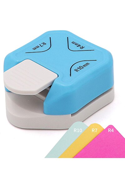 valkyrie Köşe Yuvarlama Zımbası, 3'ü 1 Arada Köşe Zımba R4 R7 R10 Ofis Ev İçin Pratik İşgücü Tasarrufu