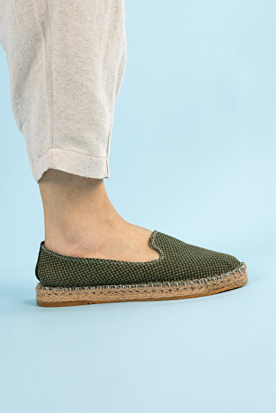 Getcho Yuna Kadın Etamin Yeşil Espadril Ayakkabı