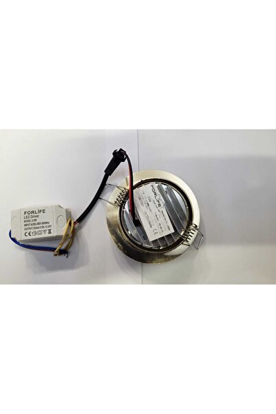 FORLİNE 5 Watt Cob Led Beyaz Işık Saten Kasa Driverli Spot 10 Adet