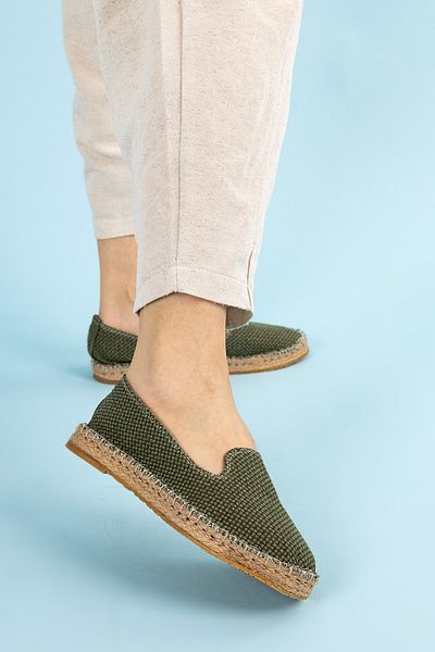 Getcho Yuna Women's Green Espadrille Etamine Shoes