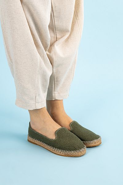 Getcho Yuna Women's Green Espadrille Etamine Shoes
