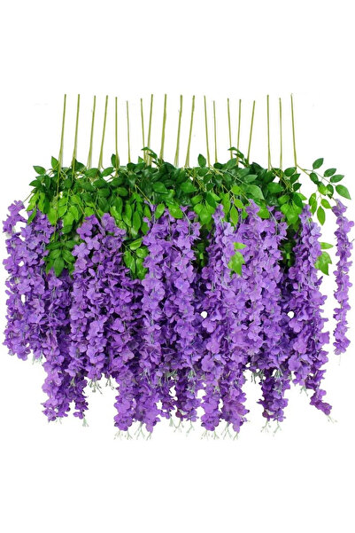 fesleğen çiçek Yapay Sarkan Akasya Çiçeği 100 Cm Mor 12 Li Paket AKASYA 12Lİ