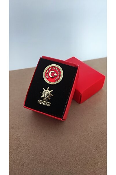 cacatasarım Belediye Meclis Üyesi ve Ak Parti Yazılı Yaka Rozeti 2'li Set Met...