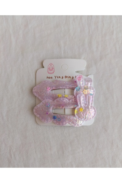 Beyaz Dükkan Beyazdükkan - Set of 2 Glittery Snap Buckles