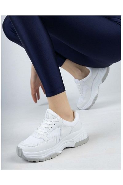 stilfest White High-Sole Women's Sneakers