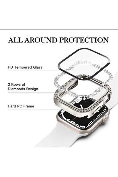 GREGOSS Apple Watch 40mm Iwatch 4 5 6 Se Uyumlu Elmas Bling Tampon Koruma