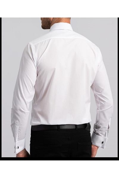 ADVANTE Cămașă pentru bărbați - Guncüoglu, Slim Fit, Manșete duble, Butoni, Bumbac Satin