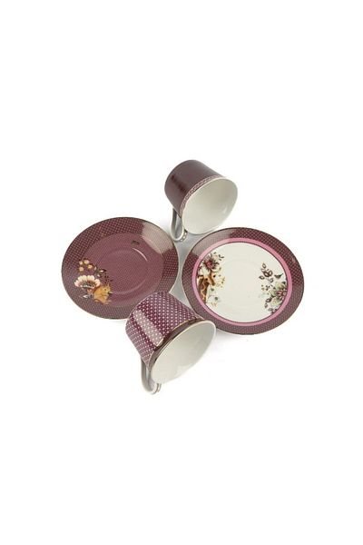 Mikasa Moor Magenta 2-Piece Teacup Set