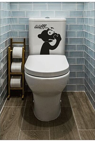 Kt Grup Öff Klozet Kapağı Sticker Wc Tuvalet Komik Şirin Etiket Çıkartma