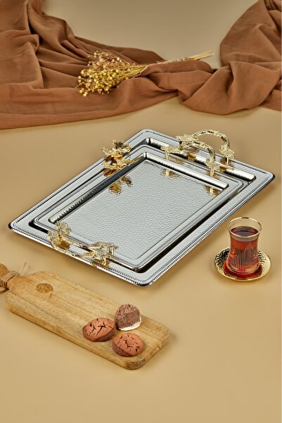 Cooker Rectangular Set of 2 Stainless Steel Metal Trays