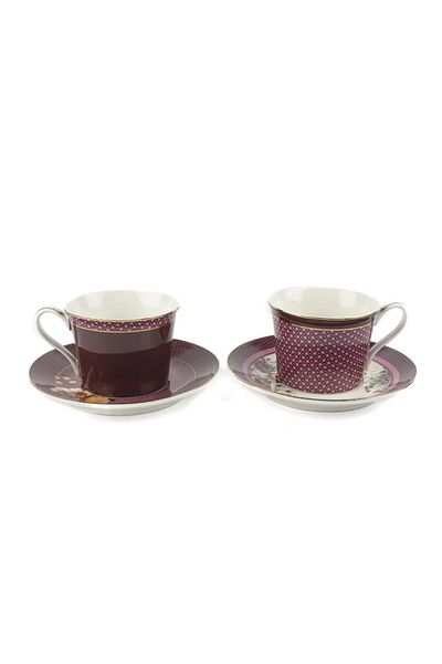 Mikasa Moor Magenta 2-Piece Teacup Set