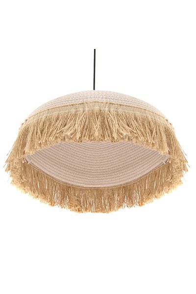 Safir Light Beige Datça Knitted Pendant Lamp - 36 cm