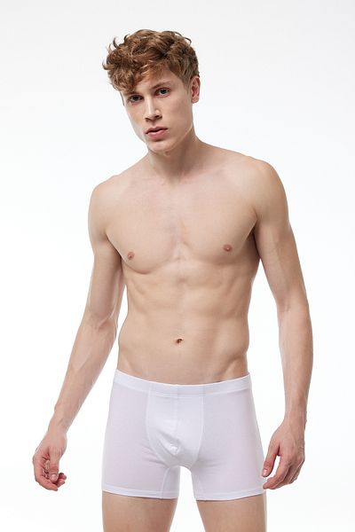 Malabadi White Modal Lycra Rib Boxer - Ανδρικά 905
