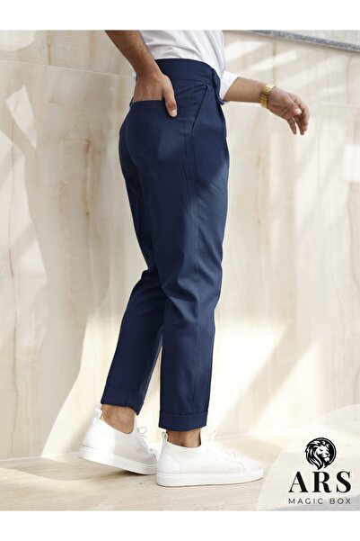 Ars Magic Box ARS MAGİC BOX YENİ SEZON PAMUK BAGGY ÇİFT PİLELİ RAHAT KESİM VE METAL TOKALI STANDART BOY PANTALON