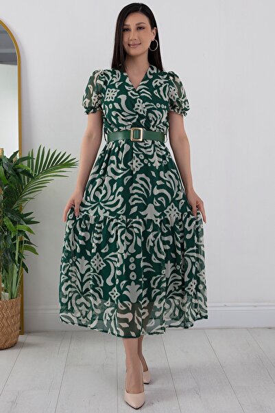 PULLIMM Rochie din șifon cu curea dublu - GRS3224