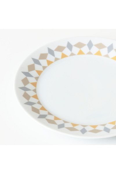 IKEA Gokvalla 20 cm Plate - White and Multicolored Patterned