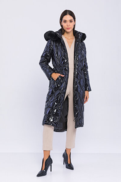 Trenç Soğan Desenli Kapitone Kaban