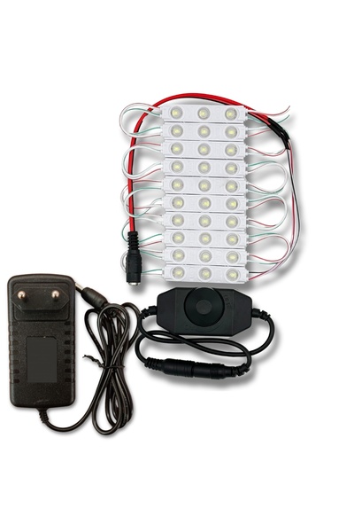 AmberLED Modül LED 10 Adet Beyaz, Adaptör ve Dali Dimmer Anahtar Dahil Hazır Set Ürün