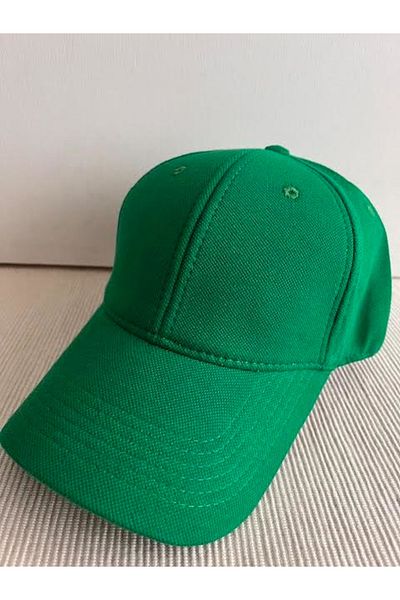 CosmoOutlet Unisex Green Colored Pique Polo Hat - Adjustable Back