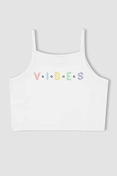 MYADA Crop pentru fete cu imprimeu New Season Vibes - 13569
