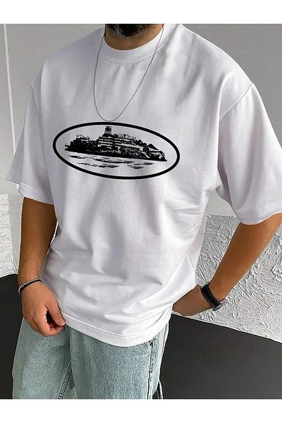 Pisa Art Μπλουζάκι Corteiz Λευκό Oversize