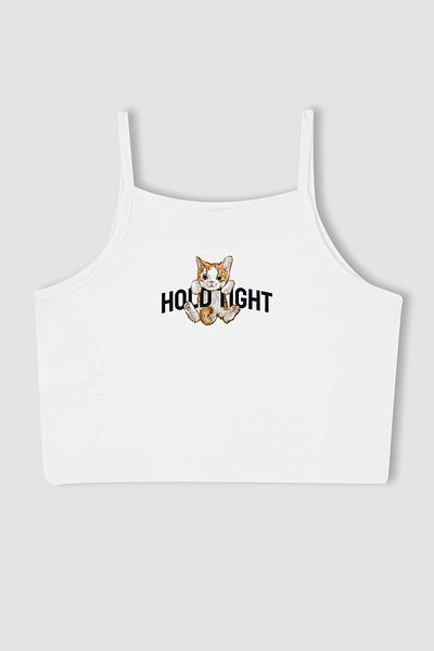 MYADA New Season Girl's Crop Ball - Hold Tight Kitten Printed 12808