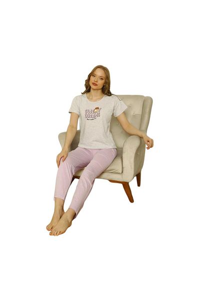 Özlem 4002 Model Short Sleeve Pajama Set