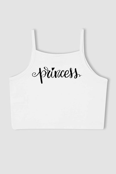 MYADA New Season Princess Printed Girl's Crop Top - 12408
