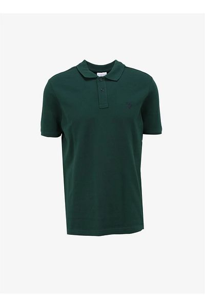 U.S. Polo Assn. تي شيرت رجالي بقصة ضيقة باللون الأخضر الداكن - GTP04IY024 DMLS
